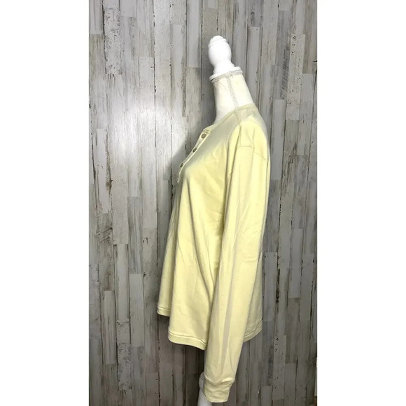 NWT Southern Proper‎ Men's Medium Long Sleeve Henley Shirt Yellow - Picture 7 of 7